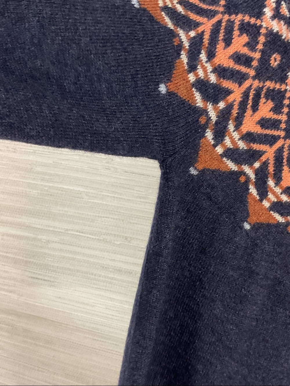 Royal Robbins Westlands Fair Isle Crew Sweater Merino Wool Blend Med Blue Brown - Picture 6 of 14